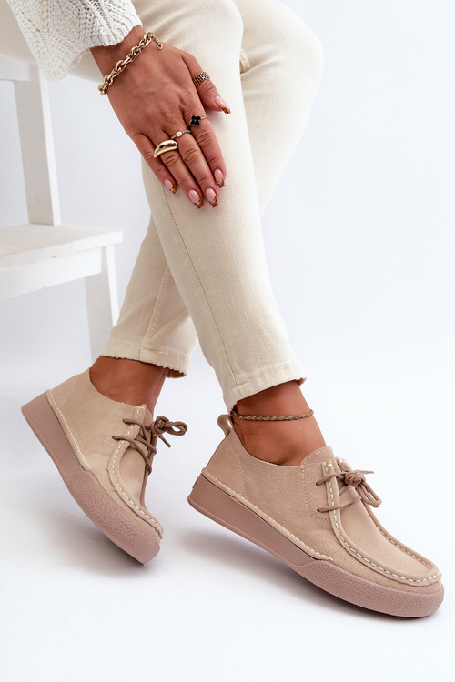 Жіночі замшеві туфлі Sergio Leone SP021 Бежеві