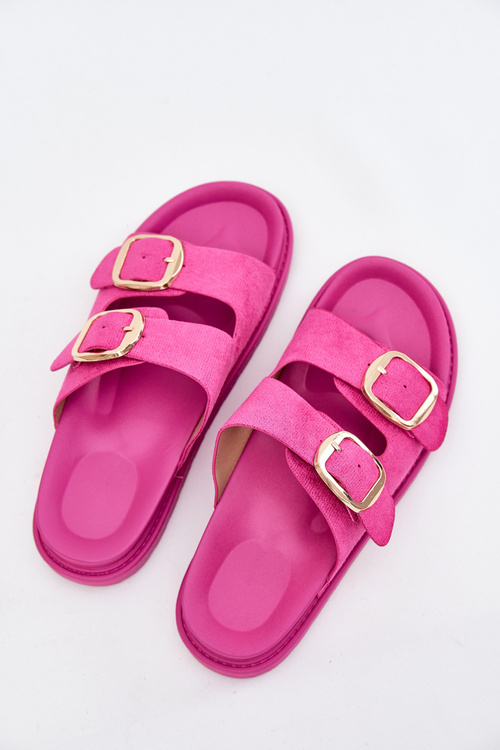 Жіночі Сандалі На Платформі З Золотими Пряжками Фуксія Verena