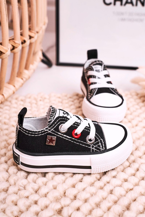 Дитячі класичні низькі кросівки BIG STAR HH374194 Чорні