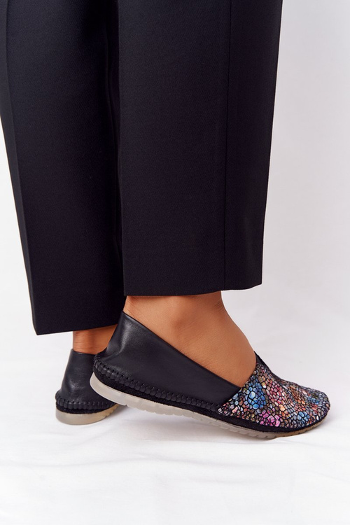 Жіночі шкіряні балетки Maciejka 01930-87 Чорні