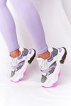 Спортивне взуття на масивній підошві GOE HH2N4038 біло-фіолетове