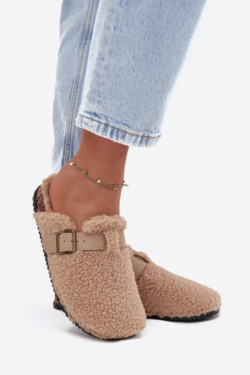 Жіночі капці з овечою шерстю Бежеві Lorivine