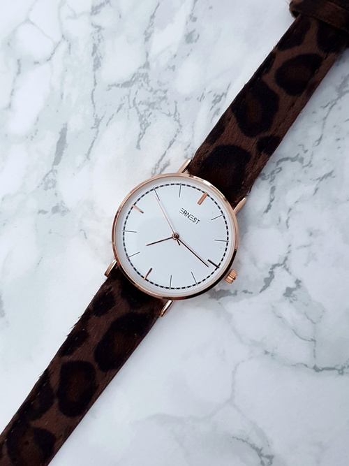 Жіночий годинник Ernest Panthere Brown