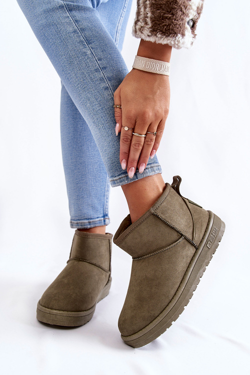 Жіночі теплі зимові черевики Big Star KK274292 Хакі