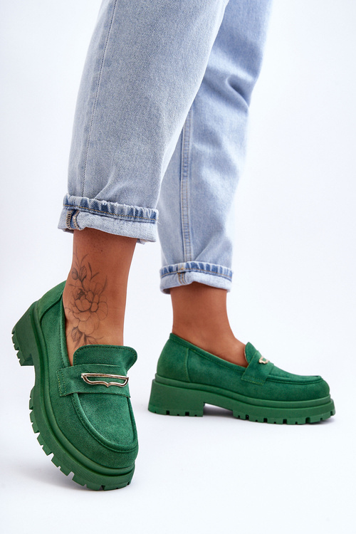 Жіночі замшеві мокасини сліпони Green Pure Love