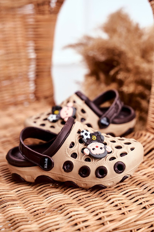 Дитяче взуття Foam Slides Brown Monkey Footballer