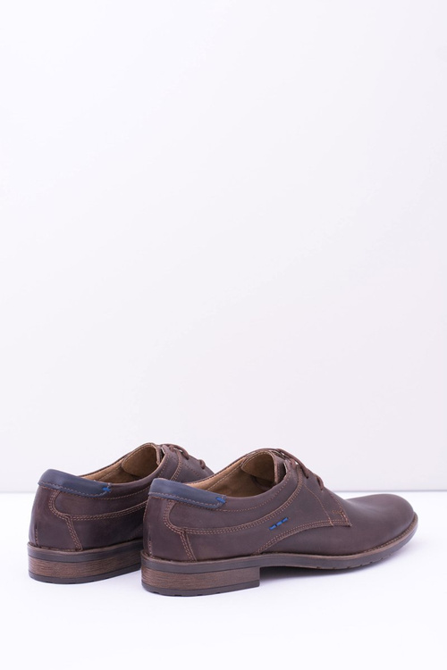 Чоловічі шкіряні напівчоботи видимі коричневі Santiago