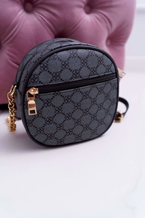 Сумочка комод кругла темно-сіра