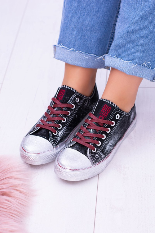 Чорні посріблені тенісні кросівки Big Star BB274013