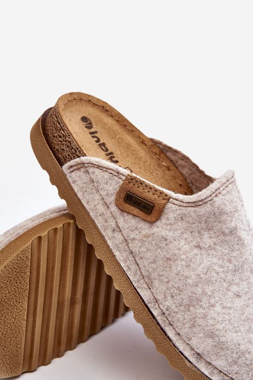 Домашнє жіноче взуття Тапочки Inblu DJ000010 Світло-бежевий