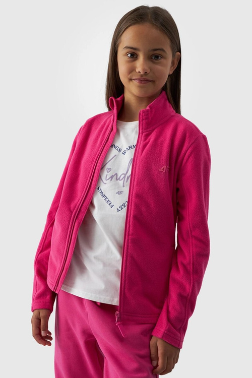 Фліс для дівчаток з тонким коміром фуксія 4F