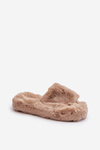 Жіночі хутряні тапочки бежеві Stepia