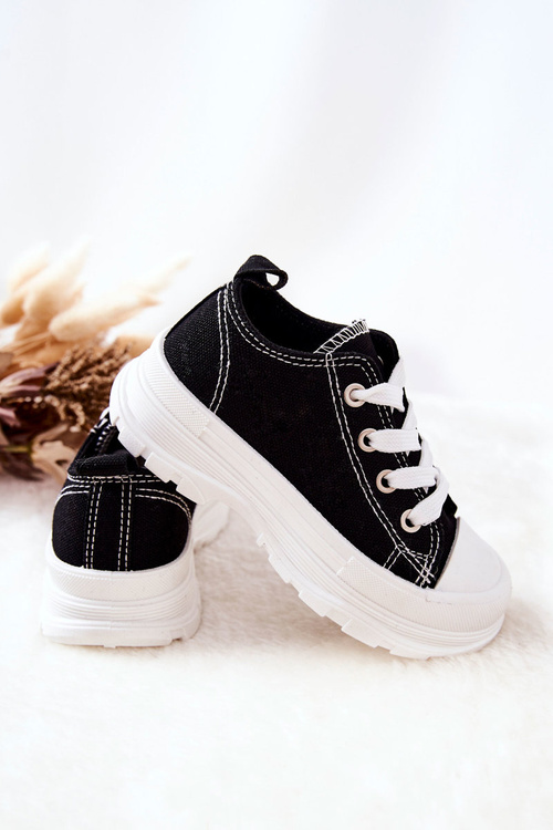 Дитячі кросівки на платформі Чорно-білі Час подорожі