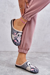 Шльопанці Befado Teddy Panda з сердечком 155D209 сірі