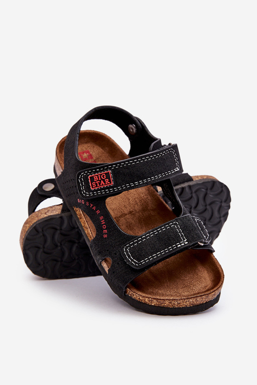 Дитячі легкі босоніжки на липучці Big Star LL374141 Чорні
