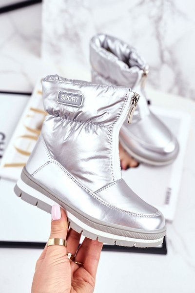 Жіночі снігові черевики теплі з натуральної вовни Silver Bubbles