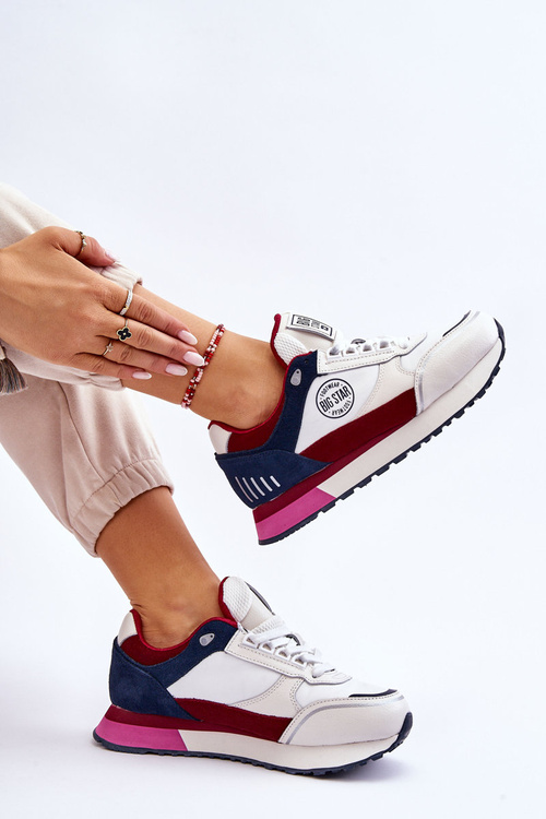 Шкіряні кросівки Memory Foam System Big Star LL274369 White-Red