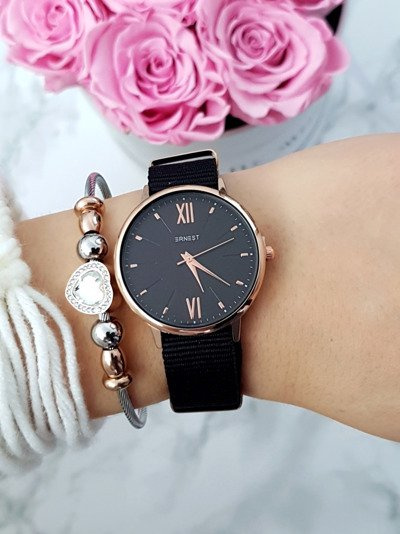 Жіночий годинник Ernest Fousie Black