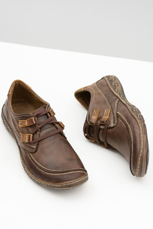 Чоловічі шкіряні коричневі напівчоботи Elton