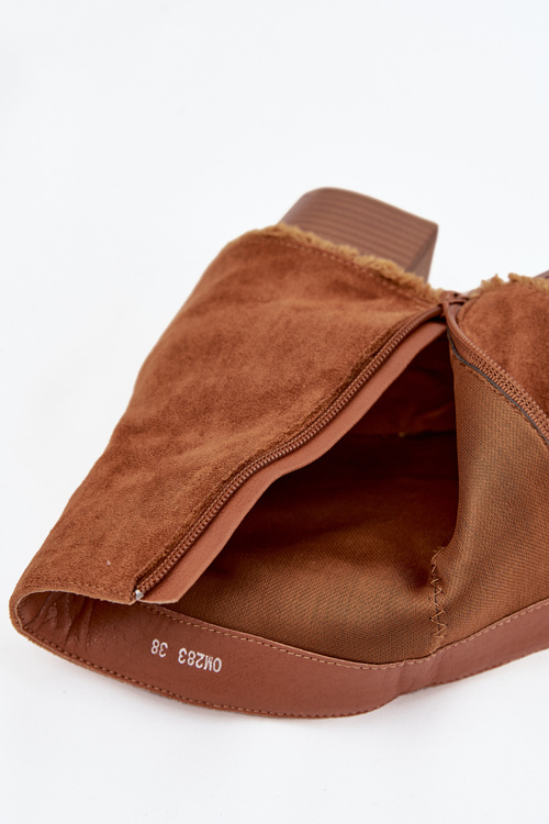 Жіночі чоботи на каблуку з закрученим швом Camel Idalia