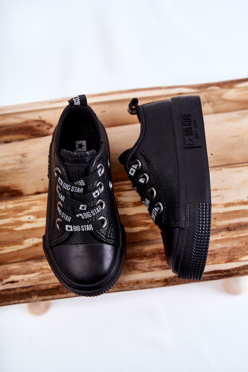 Дитячі шкіряні кросівки BIG STAR KK374061 Чорні