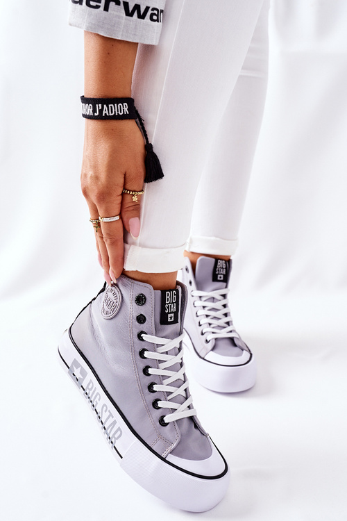 Високі кросівки на платформі Big Star II274016 Сірі