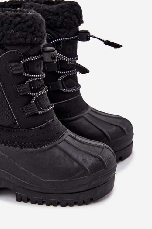 Утеплені дитячі зимові черевики на блискавці Big Star OO374073 Чорні