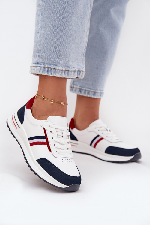 Жіночі спортивні шкіряні туфлі білого морського кольору Lorvessa