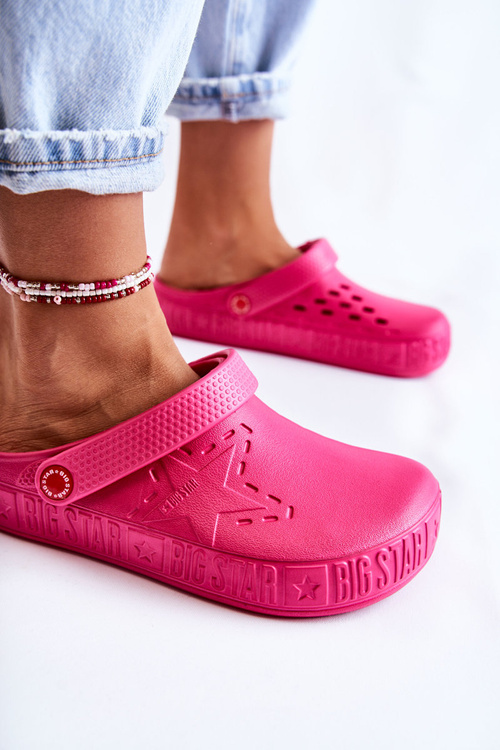Жіночі світлі тапочки Big Star II275007 Фуксія