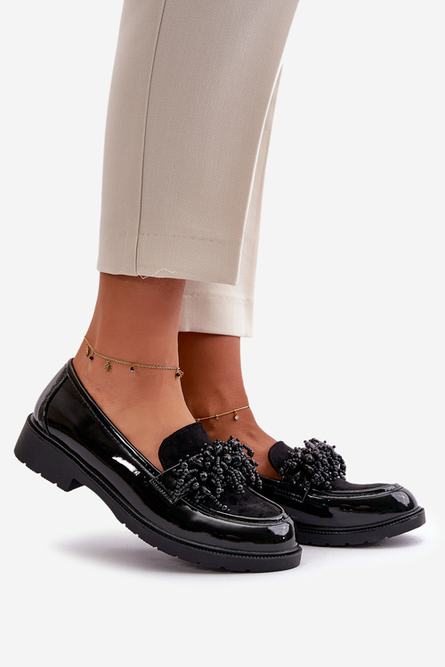 Жіночі лаковані мокасини S.Barski HY42-369 Чорні