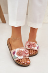 Жіночі Сандалі З Квітами На Пробковій Платформі Рожеві Zinrosa