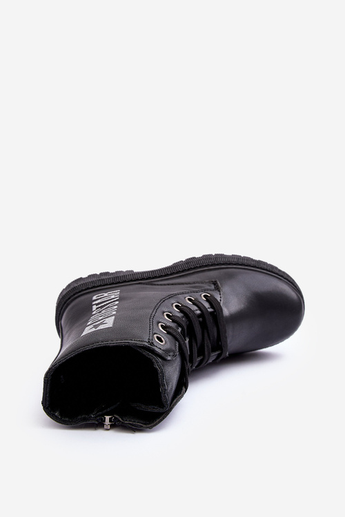 Дитячі шкіряні черевики утеплені Big Star MM374152 Чорні