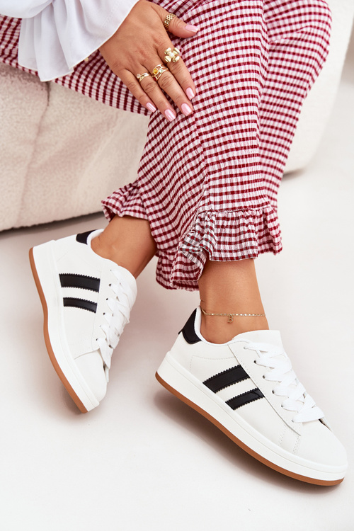 Жіноче Спортивне Взуття З Еко Шкіри Білі Ravina