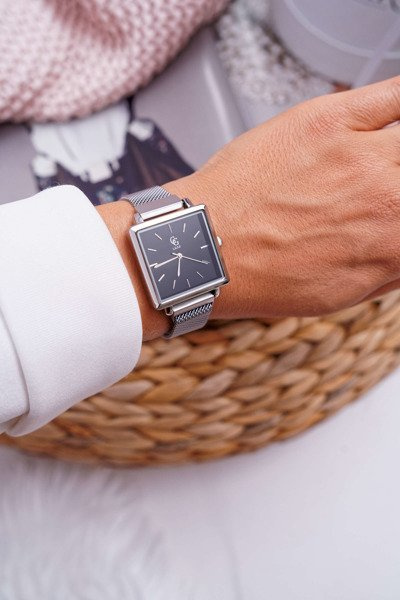 Жіночий годинник GG Luxe Silver Black Dial Terroso