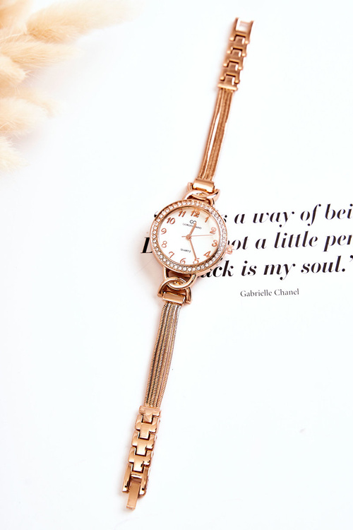 Жіночий аналоговий годинник Giorgio & Dario з кубічним цирконієм рожевого золота