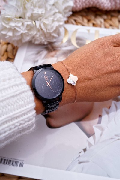 Жіночий браслет-ланцюжок з рожевого золота Clover Millow