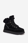 Замшеві Снігоступи Для Жінок На Платформі З Пухом Big Star SS274369 Чорні
