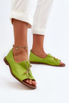 Жіночі шкіряні балетки Zazoo 2660 Лайм