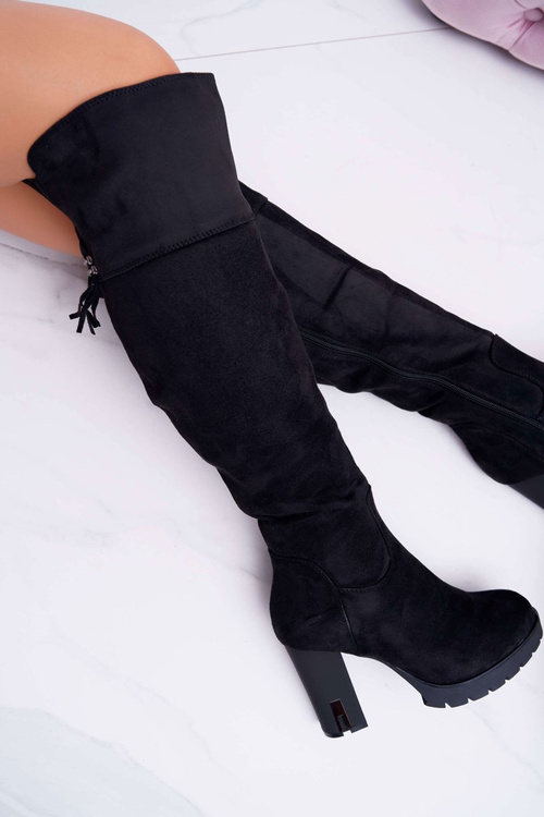 Чоботи жіночі на шпильці Замшеві Утеплені Velkor