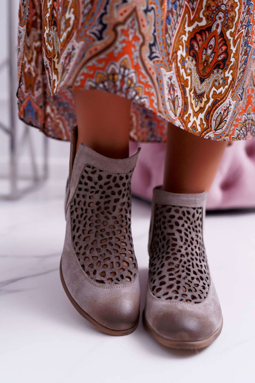 Жіночі весняні ковбойські чоботи сірі 2366 Розіграш