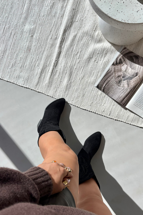 Жіночі Ковбойські Чоботи На Каблуці Зі Ізоляцією Vinceza 16508 Чорні