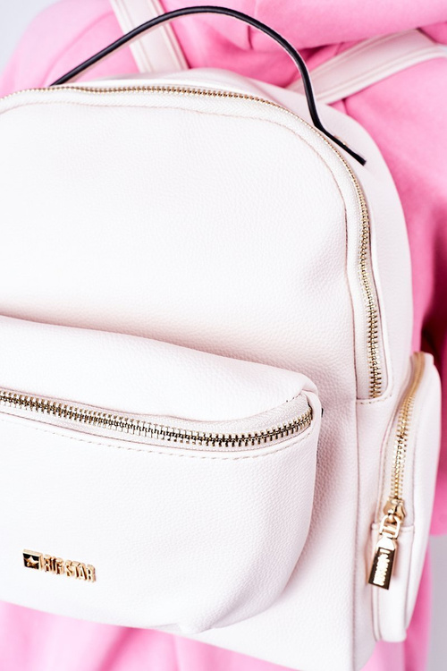 Шкіряний рюкзак / сумка Kidney Bag 2в1 Big Star HH574060 Beige