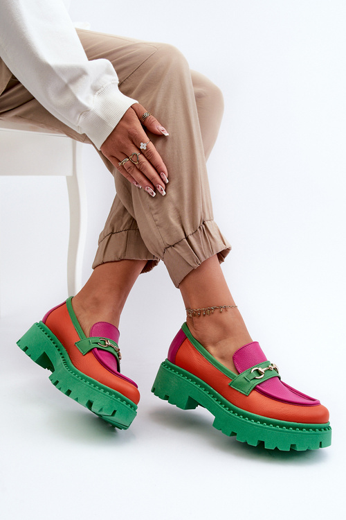 Жіночі зелені шкіряні мокасини Zazoo 3476