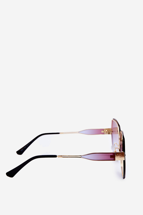 Жіночі сонцезахисні окуляри з затемненими лінзами UV400 коричневого кольору