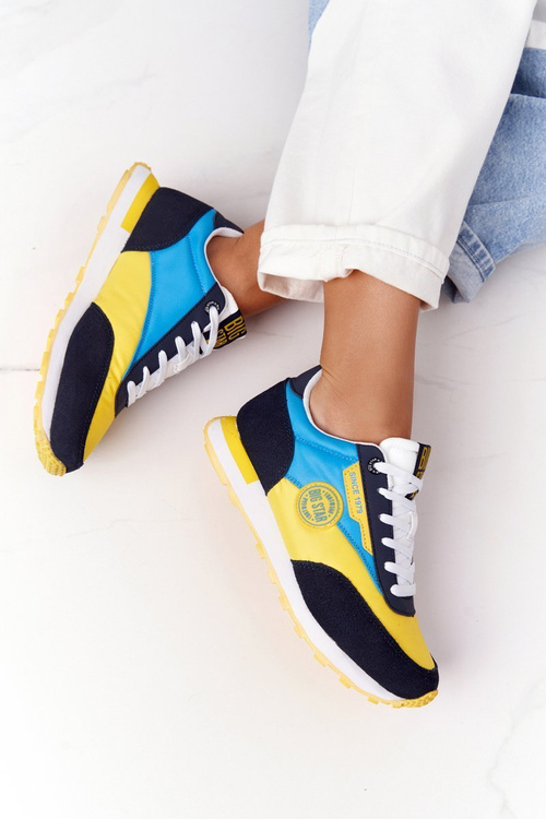 Жіночі кросівки Memory Foam Big Star HH274525 Yellow-Blue