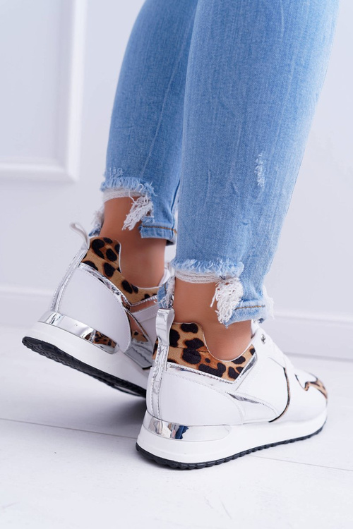 Спортивні жіночі камуфляжні туфлі Fippo білого кольору