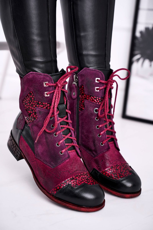 Чоботи жіночі Maciejka Warm Leather Purple 04625-23