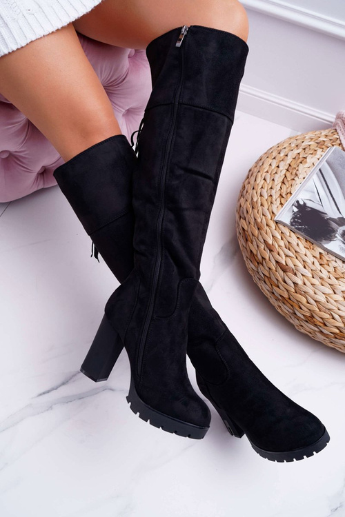 Чоботи жіночі на шпильці Замшеві Утеплені Velkor