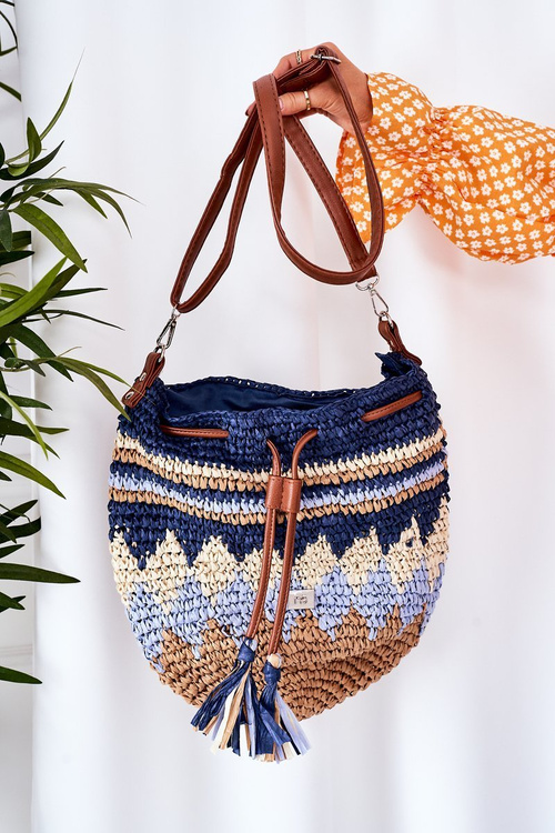 Плетена сумка NOBO XK0430 Темно-синя