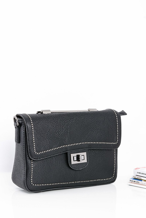 Чорна жіноча елегантна сумочка Letter Bag